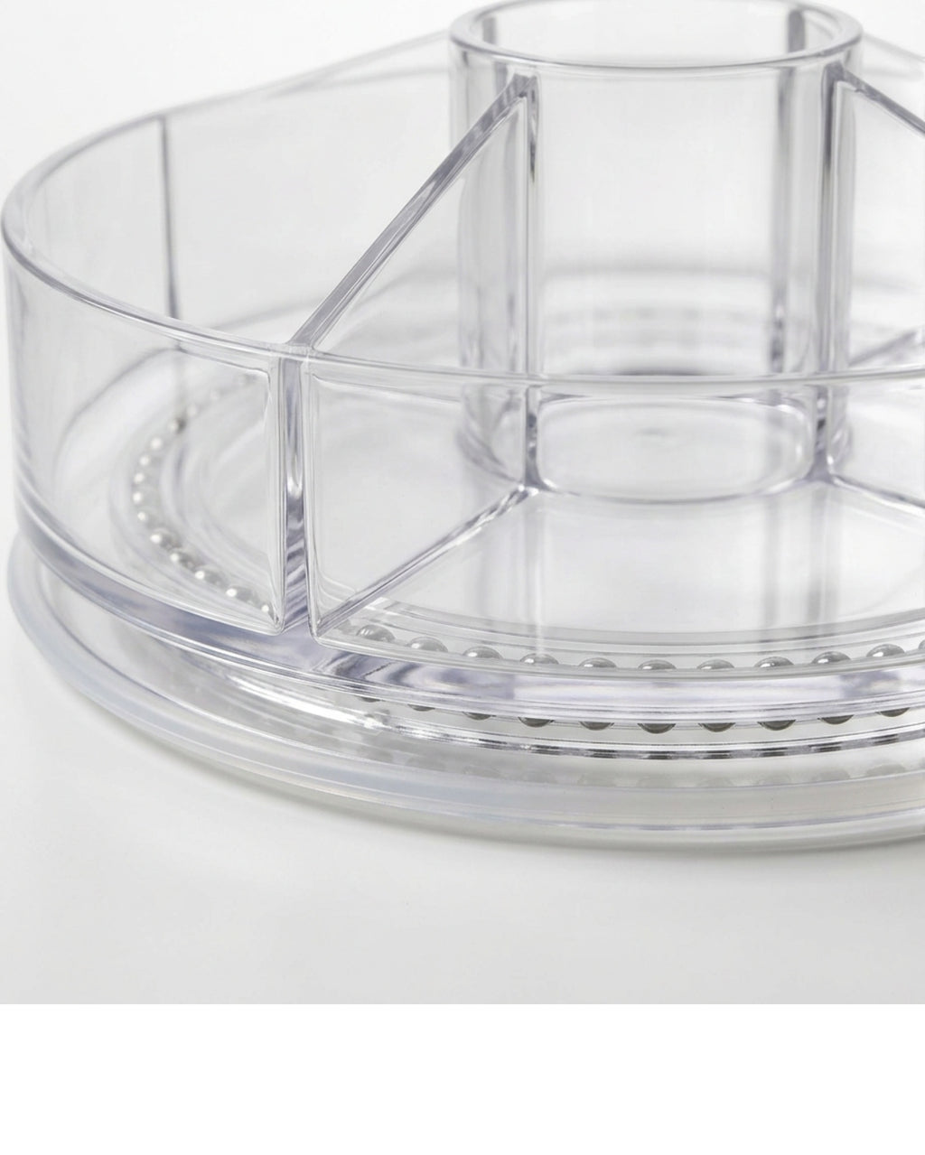 Angwa Four Compartment Rotating Acrylic Carousel Clear - Detail view
