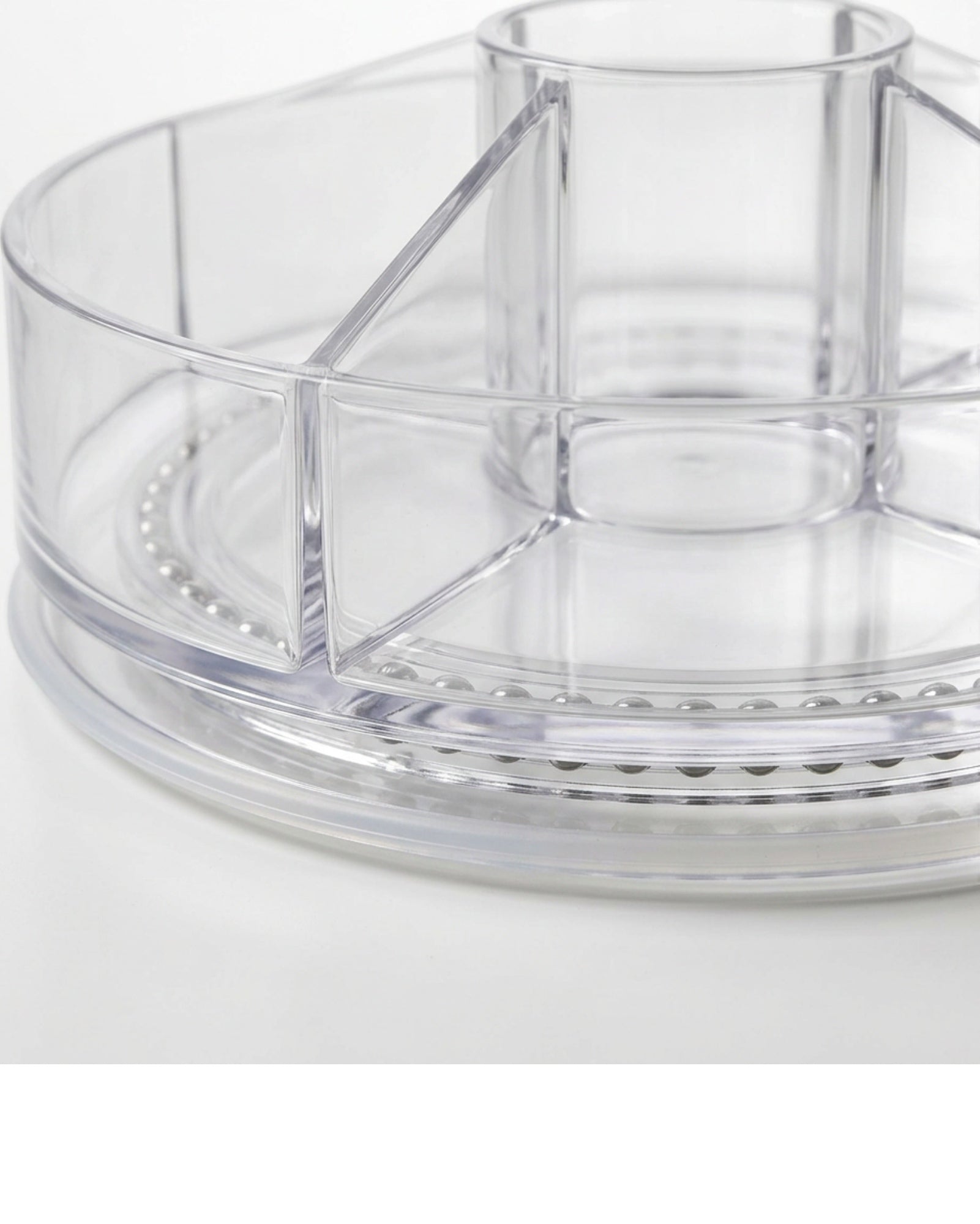 Angwa Four Compartment Rotating Acrylic Carousel Clear - Detail view