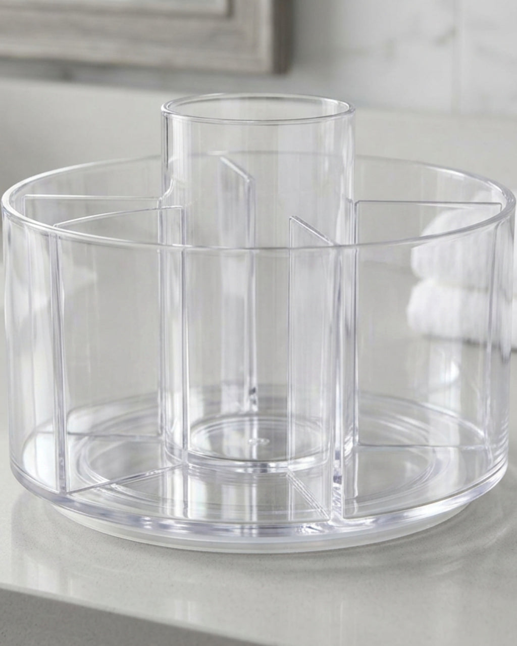 Angwa Four Compartment Rotating Acrylic Carousel Clear - Lifestyle view