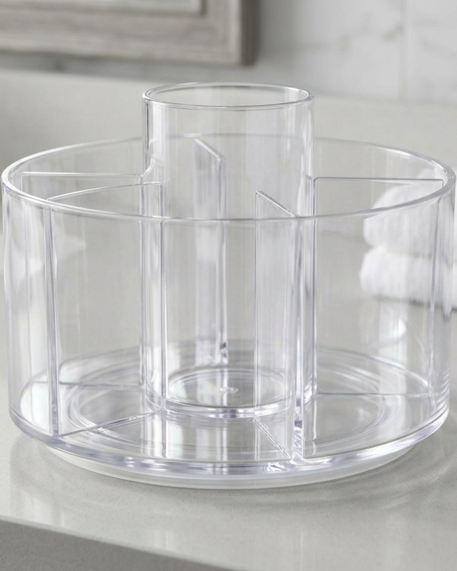 Angwa Four Compartment Rotating Acrylic Carousel Clear - Lifestyle view