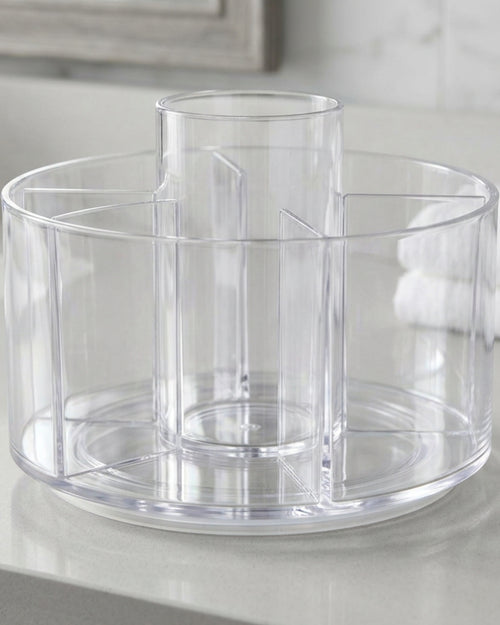 Angwa Four Compartment Rotating Acrylic Carousel Clear - Lifestyle view