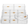 Angwa Six Lift Out Bin Acrylic Vanity Tray Clear Amber - Product view